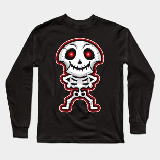 Cute Kawaii Chibi Skeleton Halloween Long Sleeve T-Shirt